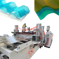 Plaques ondulées creuses en polycarbonate transparent, panneaux de toiture en PC, machine d'extrusion de plastique