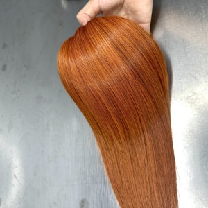 ผมต่อแบบ Genius Wefts ขนาด 20 นิ้ว ขายดี มีหลายสี สำหรับร้านเสริมสวย ขายส่ง ผมแท้คุณภาพพรีเมียมแบบ Double Drawn - Product Image 1