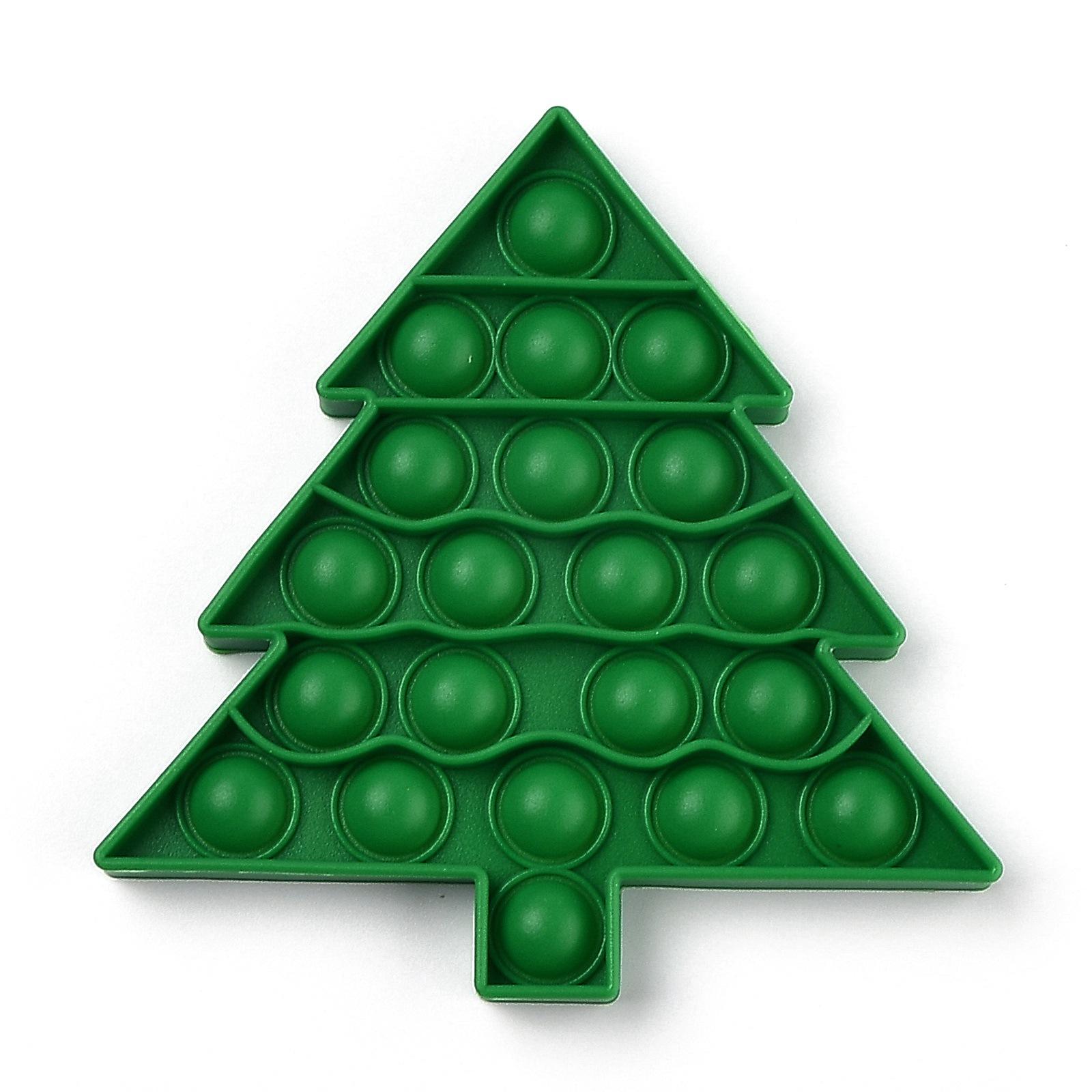 Wholesale Christmas Santa Silicone Toys Push Pop Bubble Chessboard Sensory Fidget Toy for Kids Stress Relief Gift