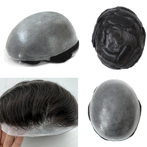 Prothèse capillaire ultra-fine en polyuréthane (PU) pour hommes, système de remplacement de cheveux naturels en V-loop - Product Image 2