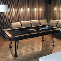 Table de billard en bois massif de luxe sur mesure, simple et élégante, pour jeu en intérieur, taille complète 7ft 8ft 9ft