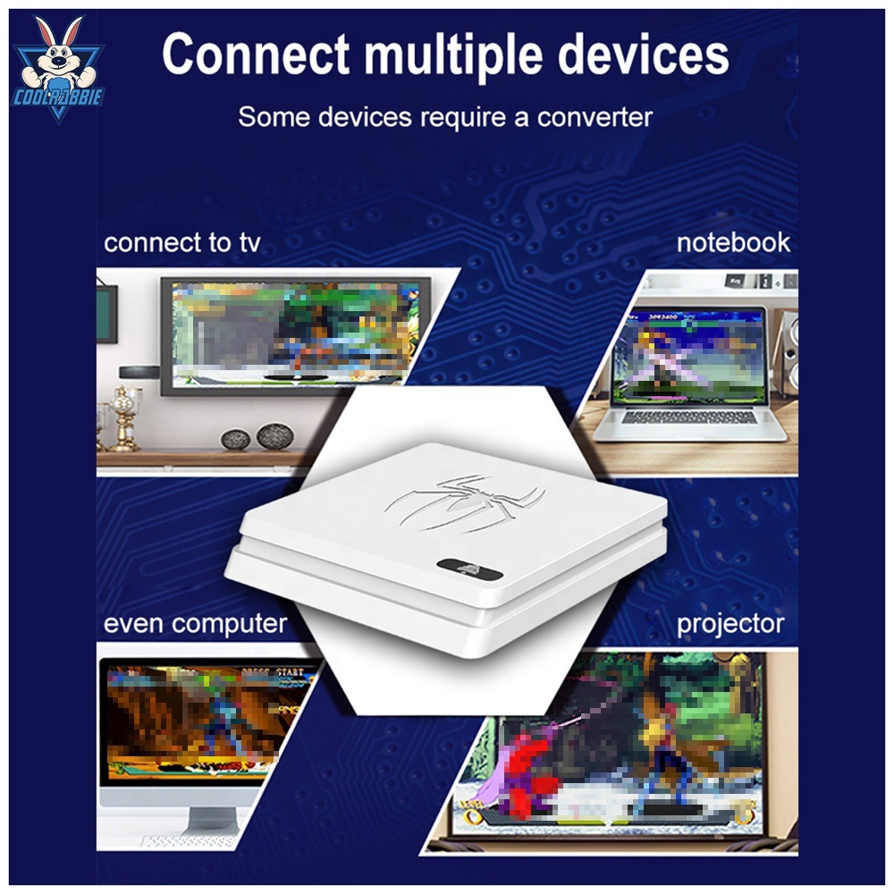 CoolRabbie M5 Console de jeu vidéo rétro bâton de jeu sans fil 4k intégré 15000 jeux TV Console de jeu rétro pour PS1/SFC