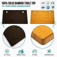 Plateau de table en bambou massif, moderne, écologique, de 1'' d'épaisseur, rectangulaire, courbé, pour bureau à domicile ou commercial, ergonomique et extensible, traité UV