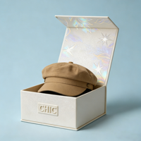Boîte à chapeaux en carton magnétique GoTop avec laminage mat et doublure personnalisée, spéciale pour l'emballage et la présentation de chapeaux