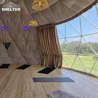 8 mètres de diamètre étanche Pvc Igloo dôme géodésique grand salon professionnel extérieur Glamping maison pour salle à manger Application