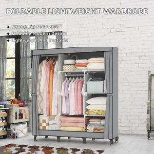 Armario Plegable Metálico One Plus One DJ-135B - Mueble de Dormitorio Moderno y Ligero - Diseño Ecológico con Opción Plegable Portátil - Product Image 2
