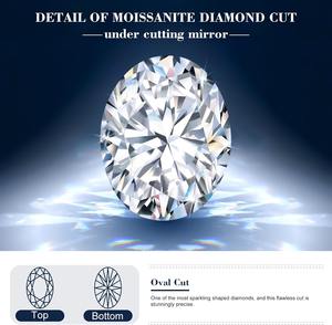 Piedra de Moissanita, Diamante Sintético Cultivado en Laboratorio, Color D, Claridad VVS1, Corte Redondo/Ovalado/Pera/Princesa, con Certificado GRA - Product Image 6