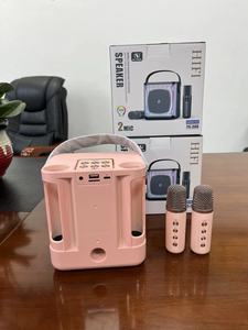 เครื่องคาราโอเกะกลางแจ้งในตัวพร้อมแบตเตอรี่ไมค์ไร้สายแบบคู่พกพาใส YS308 - Product Image 4