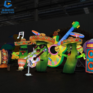 Linterna de Seda con Tema de Banda SGFL430, Exhibición de Luz Comercial Personalizada con LED para el Día de Acción de Gracias - Gran Venta - Product Image 1