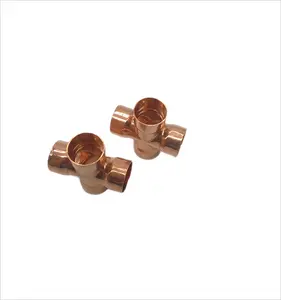 7/8 ID 22.22mm Copper Union Pipe 4 way Equal Cross for Air Conditioning CXCXCXC