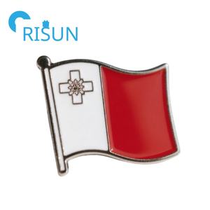 Épinglette souvenir de <span class=keywords><strong>voyage</strong></span> en métal émaillé personnalisée avec carte et drapeau de <span class=keywords><strong>Malte</strong></span>, aimant, pour chapeau, casquette, revers, emblème - Product Image 2