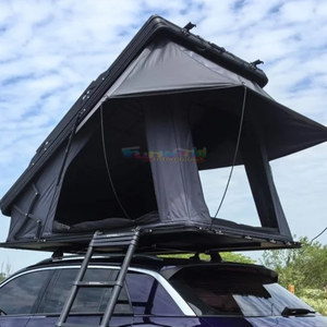 Suministro de fábrica Camping Suv Roof Top Tent Aluminio Dachzelt Hard Shell Triangle Clamshell Car Rooftop Tent para coche 4 personas - Product Image 6