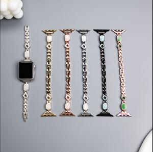 All'ingrosso cinturino in metallo da donna di lusso regolabile cinturino per orologio <span class=keywords><strong>Apple</strong></span> <span class=keywords><strong>Watch</strong></span> cinturino in lega di <span class=keywords><strong>acciaio</strong></span> - Product Image 1