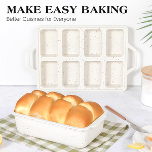 MUYULINS Molde Rectangular para Pan y Pastel de Silicona con Marco Metálico Reforzado, Antiadherente, Libre de BPA, Apto para LFGB - Product Image 1