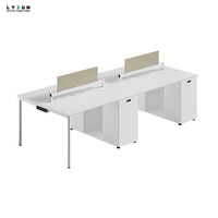 Bureaux de travail modernes en bois MFC convertibles pour 2 à 8 personnes, pour les espaces de travail ouverts, pour les bureaux et les hôpitaux