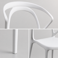 Chaise de salle à manger en plastique noir robuste pour l'extérieur, design moderne, vente en gros, usine de Bazhou, mobilier de restaurant