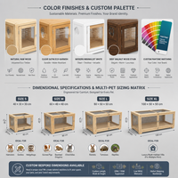 Boîte de reproduction pour animaux de compagnie en bois massif, cage de habitat pour cailles et hamsters, villa