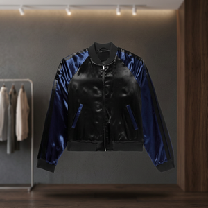 Custom Fashion Breathable Silk Polyester <b>Men's</b> Summer Plus-size <b>Long</b> Thin Casual Zipper Motorcycle <b>Jacket</b> - Product Image 2