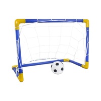 Grosir Set jaring gawang sepak bola Mini lipat portabel Set gerbang sepak bola Mini untuk latihan luar ruangan anak-anak & permainan halaman belakang