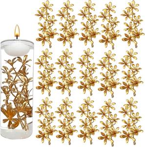 Fleurs artificielles en plastique, orchidées dorées, remplissages de vase, fausses compositions florales, décoration de mariage, fête, maison, restaurant, marque <span class=keywords><strong>CH</strong></span> - Product Image 1