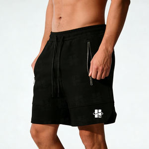 Pantalones Cortos Deportivos Personalizados con Bordado, 100% Algodón, para Hombre, con Aberturas Laterales, Cintura Elástica, para Correr al Aire Libre, Estilo Francés - Product Image 2