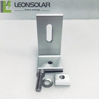 Accessoires de système de montage solaire photovoltaïque en aluminium, supports de toit en acier coloré, pieds en L