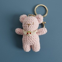 Pendentif ours en peluche tricoté à la main, mignon et décoratif, idéal pour un cadeau de la Saint-Valentin