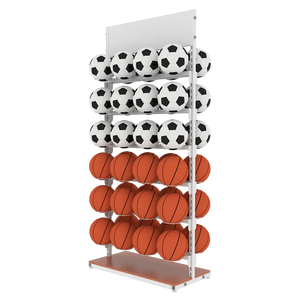 Alta qualità portaoggetti palla negozio doppio lato basket pallavolo gancio in metallo espositore in metallo - Product Image 1