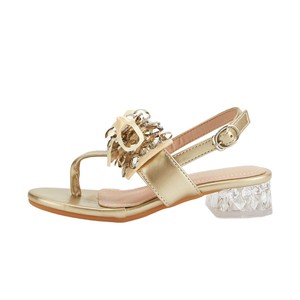 Sandali Primaverili 2026 per Bambine <span class=keywords><strong>con</strong></span> Fiore di Cristallo e Fiocco, <span class=keywords><strong>Tacco</strong></span> Basso e Comodo in Pelle PU, <span class=keywords><strong>Scarpe</strong></span> Eleganti per Bambine Piccole - Product Image 5