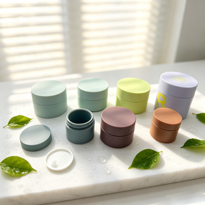 Pot cosmétique en PP à paroi épaisse, simple couche, quatre tailles (10g, 30g, 50g, 100g), finition mate, couvercle à vis rond, pour crème de jour visage et yeux - Product Image 1