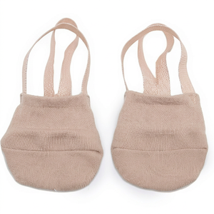 Chaussons de danse souples pour femmes, à demi-semelle, en coton tricoté, respirants, à bout flexible et talon plat, pour la gymnastique rythmique - Product Image 1
