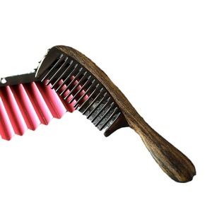 Peigne de massage du cuir chevelu Chen Guibao Horn, peigne à cheveux en bois de 20cm pour femmes, hommes, adultes, enfants, thérapie de massage - Product Image 5