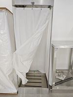 Douche de décontamination mobile en métal utilisée dans les projets d'abattage de l'amiante
