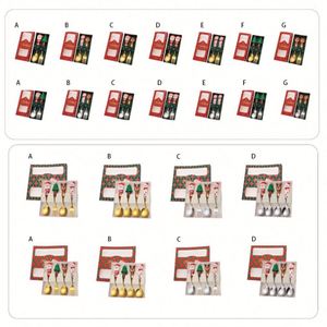 Ensemble de couverts en acier inoxydable personnalisé avec logo, mignon, commémoratif de Noël, fourchette et cuillère, coffret cadeau - Product Image 6