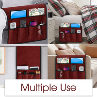 Essential Home Comfort Organisateur de canapé Caddy Housses de coussin Oreillers et support de téléphone