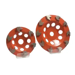 Professional Concrete Stone Polish Segmented Turbo Diamond Cup Grinding Wheel For Sale