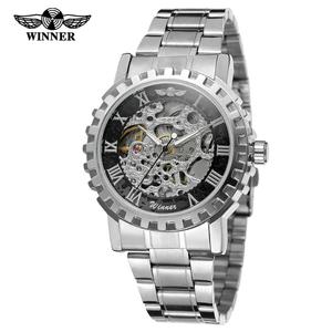 Orologio da Polso Meccanico Automatico da <span class=keywords><strong>Uomo</strong></span> T-Winner con Drago Dorato, Numeri Romani e Quadrante Scheletrato - Product Image 4