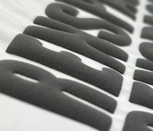 Factory Wholesale <strong>Flock</strong> Patch Label 3d Puff Print <strong>Heat</strong> <strong>Transfer</strong> Vinyl Design Iron on <strong>Transfer</strong> Fabric Sticker - Product Image 5