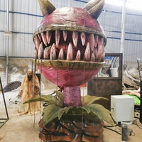 Grande fleur animatronique géante, plante carnivore artificielle, accessoire pour parcs d'Halloween et maisons hantées