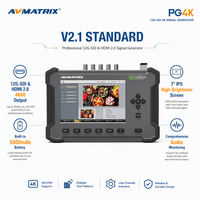 AVMATRIX PG4K 12G-SDI HDMI 2.0 Video Pattern Generator 4K60 Penguji Sinyal dengan Layar IPS 7" Baterai 5000mAh SFP untuk Siaran
