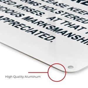 Panneau de bienvenue personnalisé de haute qualité en aluminium antirouille de 7 x 10 pouces pour <span class=keywords><strong>les</strong></span> <span class=keywords><strong>lieux</strong></span> où <span class=keywords><strong>les</strong></span> armes sont autorisées - Product Image 2