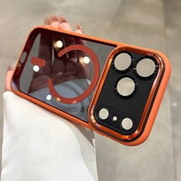 Coque transparente antichoc en PC avec armure magnétique pour iPhone 17 Pro Max, 17 Air, 13, 14, 15, 12, 11, 16 Pro Max, 16 Plus