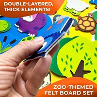 Juego de Juguetes Educativos de Fieltro con Animales de Granja Montessori, Tapete de Juego para Preescolar, Kit de Aprendizaje Temprano Interactivo para Niños