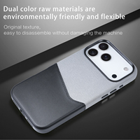 Étui de protection magnétique de luxe en cuir étanche pour appareil photo, portefeuille et téléphone portable pour 17 Pro Max Plus avec porte-cartes antichoc