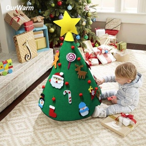 Ourwarm 3D bricolage arbre <span class=keywords><strong>de</strong></span> noël en feutre avec 18 pièces ornement - Product Image 5