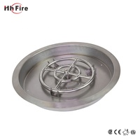 Foyer à gaz avec Double brûleur et poêle ronde, en acier inoxydable 304, 304