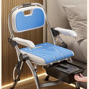 Siège de douche réglable moderne en aluminium pour personnes âgées, à utiliser dans la salle de bain, le salon, l'extérieur et l'hôpital - Product Image 5