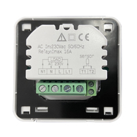 Nouveau thermostat d'ambiance à contrôle de température manuel à chauffage électrique simple avec bouton