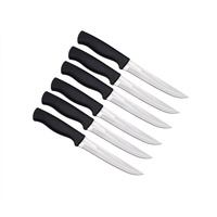 RUNWIN Ensemble de 6 couteaux à steak tranchants et dentelés pour la cuisine Logo personnalisable