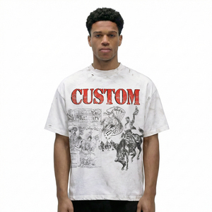 T-Shirt Oversize in Cotone 100% per Uomo, Effetto Lavaggio Vissuto, Personalizzabile, Ecologico, Traspirante, Stampa Digitale - Product Image 3